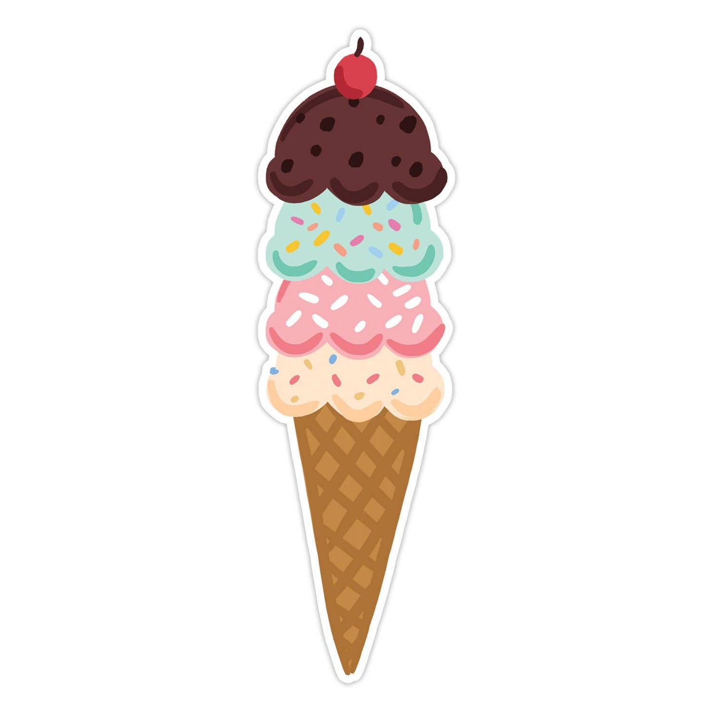Ice Cream Cone Die Cut Bookmark