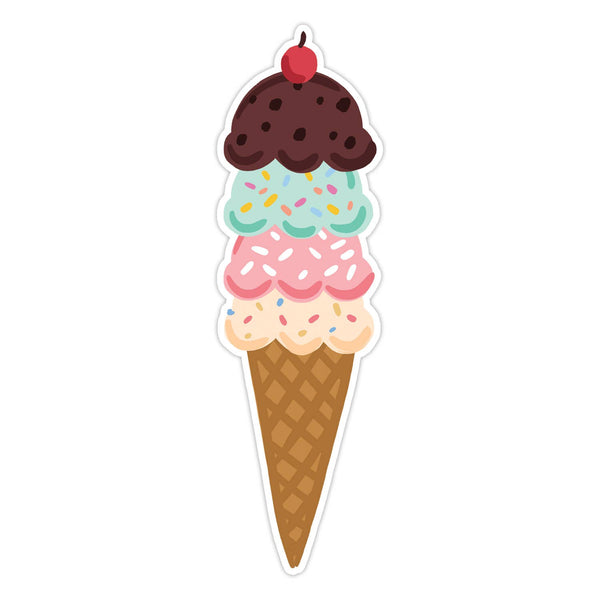 Ice Cream Cone Die Cut Bookmark