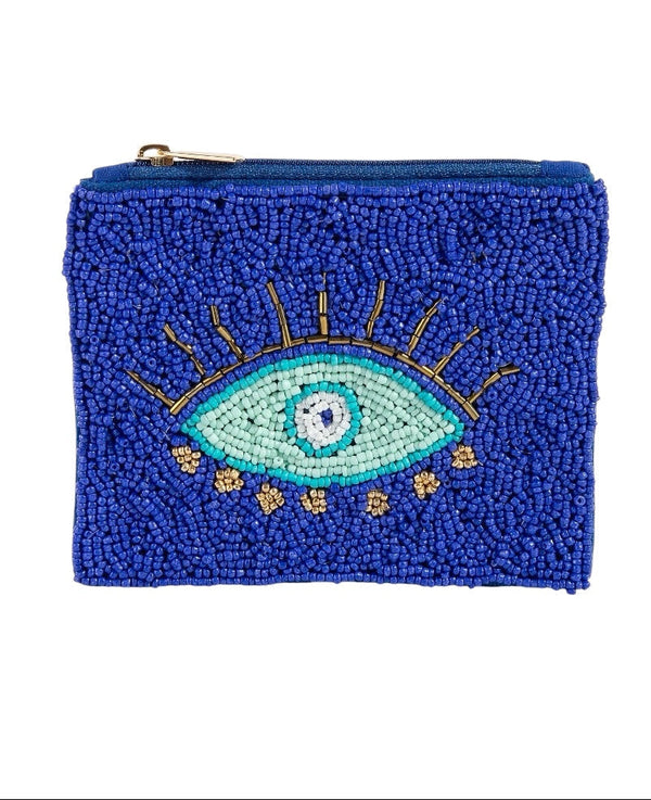 The Watchful Eye Beaded Coin Pouch