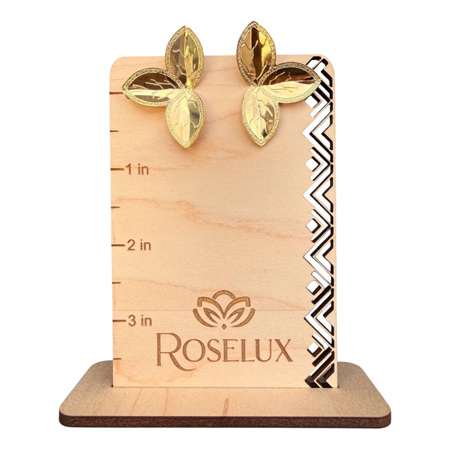 18K Gold Filled Flower Leaf Studs