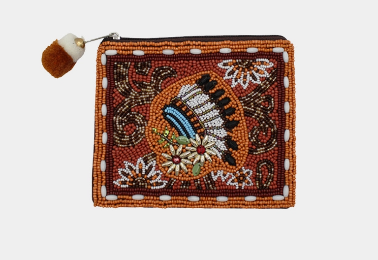 Apache Indian Beaded Coin Pouch