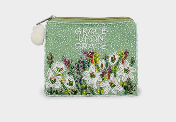 Grace Upon Grace Beaded Coin Pouch
