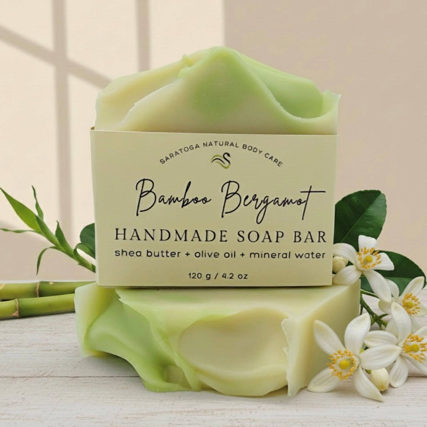 Bamboo Bergamot Handmade Soap Bar VEGAN COLD PROCESS