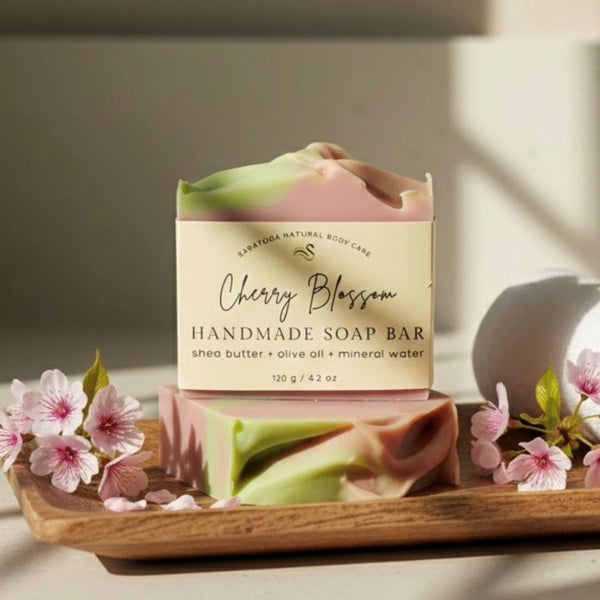 Cherry Blossom Handmade Soap Bar VEGAN COLD PROCESS